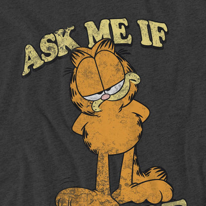 Charcoal - Pack Shot - Garfield Unisex Adult Ask Me T-Shirt