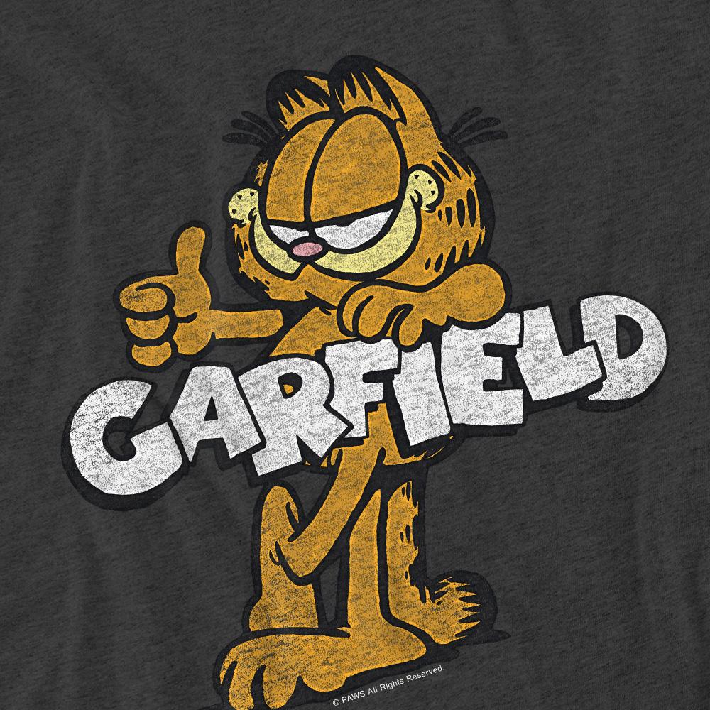Charcoal - Pack Shot - Garfield Unisex Adult Garf Retro T-Shirt