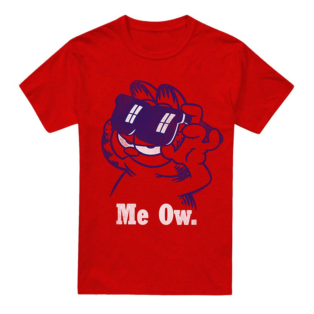 Red - Front - Garfield Unisex Adult Deal With It T-Shirt