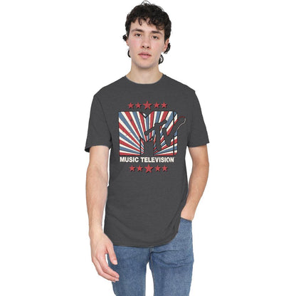 Charcoal - Side - MTV Unisex Adult Americana T-Shirt