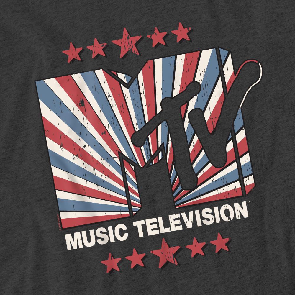 Charcoal - Pack Shot - MTV Unisex Adult Americana T-Shirt