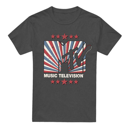 Charcoal - Front - MTV Unisex Adult Americana T-Shirt