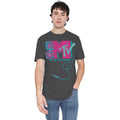 Charcoal - Side - MTV Unisex Adult Microphone Logo T-Shirt