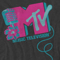 Charcoal - Pack Shot - MTV Unisex Adult Microphone Logo T-Shirt