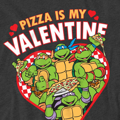 Charcoal - Pack Shot - Teenage Mutant Ninja Turtles Unisex Adult Pizza Is My Valentine T-Shirt