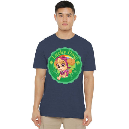 Navy - Lifestyle - Paw Patrol Unisex Adult Lucky Dog St Patricks Day T-Shirt
