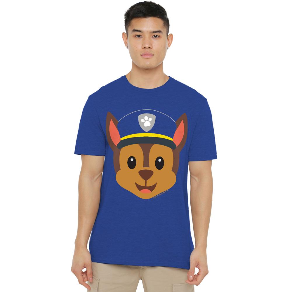 Royal Blue - Lifestyle - Paw Patrol Unisex Adult Chase Emoji T-Shirt