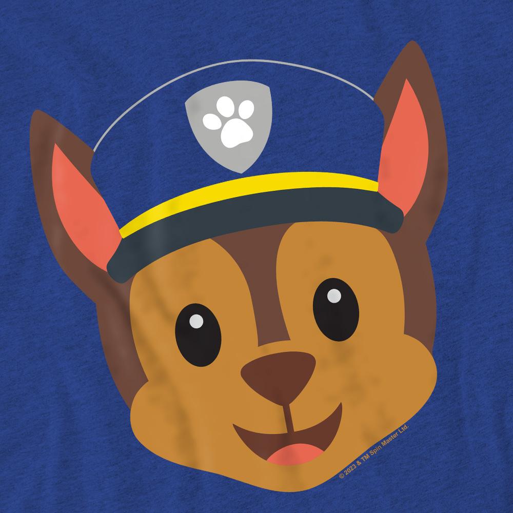 Royal Blue - Pack Shot - Paw Patrol Unisex Adult Chase Emoji T-Shirt