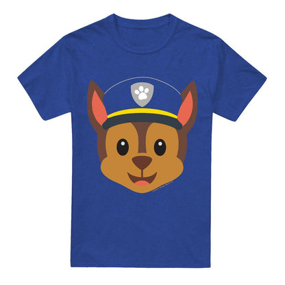 Royal Blue - Front - Paw Patrol Unisex Adult Chase Emoji T-Shirt