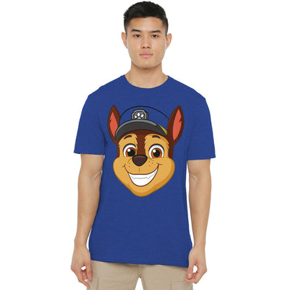 Royal Blue - Side - Paw Patrol Unisex Adult Grin Chase T-Shirt