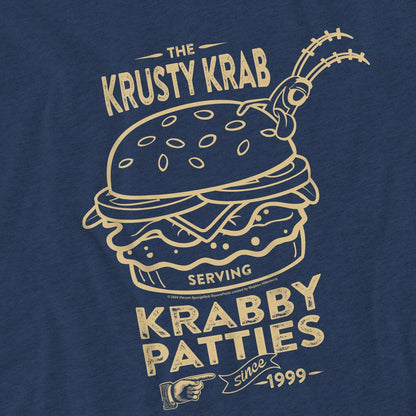 Navy - Pack Shot - SpongeBob SquarePants Unisex Adult The Krusty Krab Shock Mono T-Shirt
