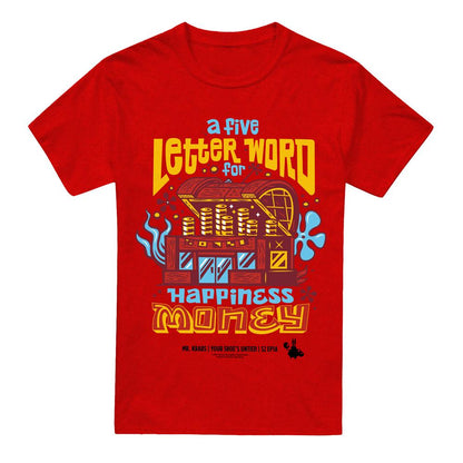 Red - Front - SpongeBob SquarePants Unisex Adult Money Mr Krabs T-Shirt