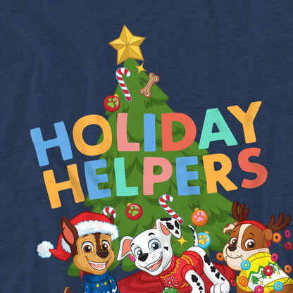 Navy - Pack Shot - Paw Patrol Unisex Adult Holiday Helpers Christmas T-Shirt