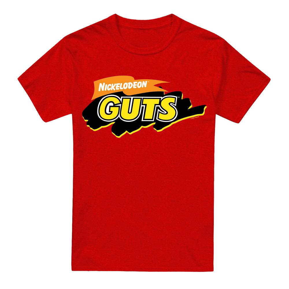 Red - Front - Nickleodeon Guts Unisex Adult Logo T-Shirt