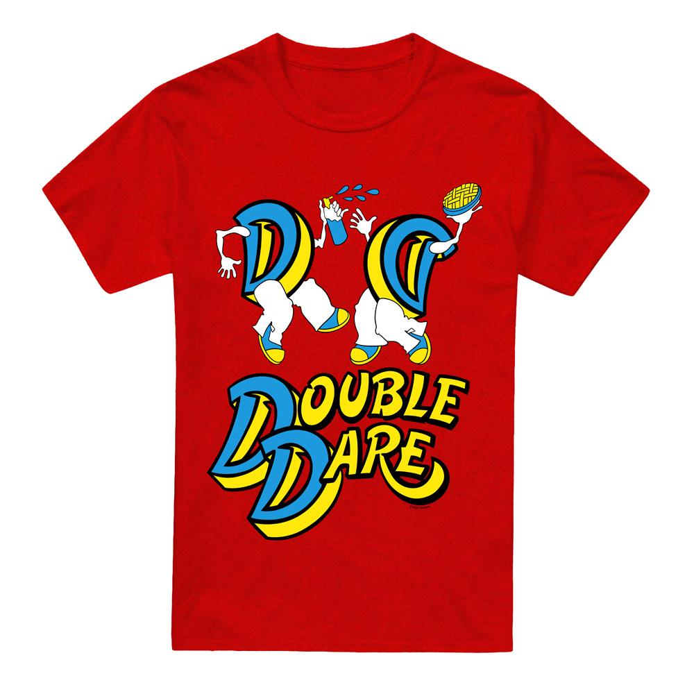 Red - Front - Double Dare Unisex Adult Vintage Logo T-Shirt