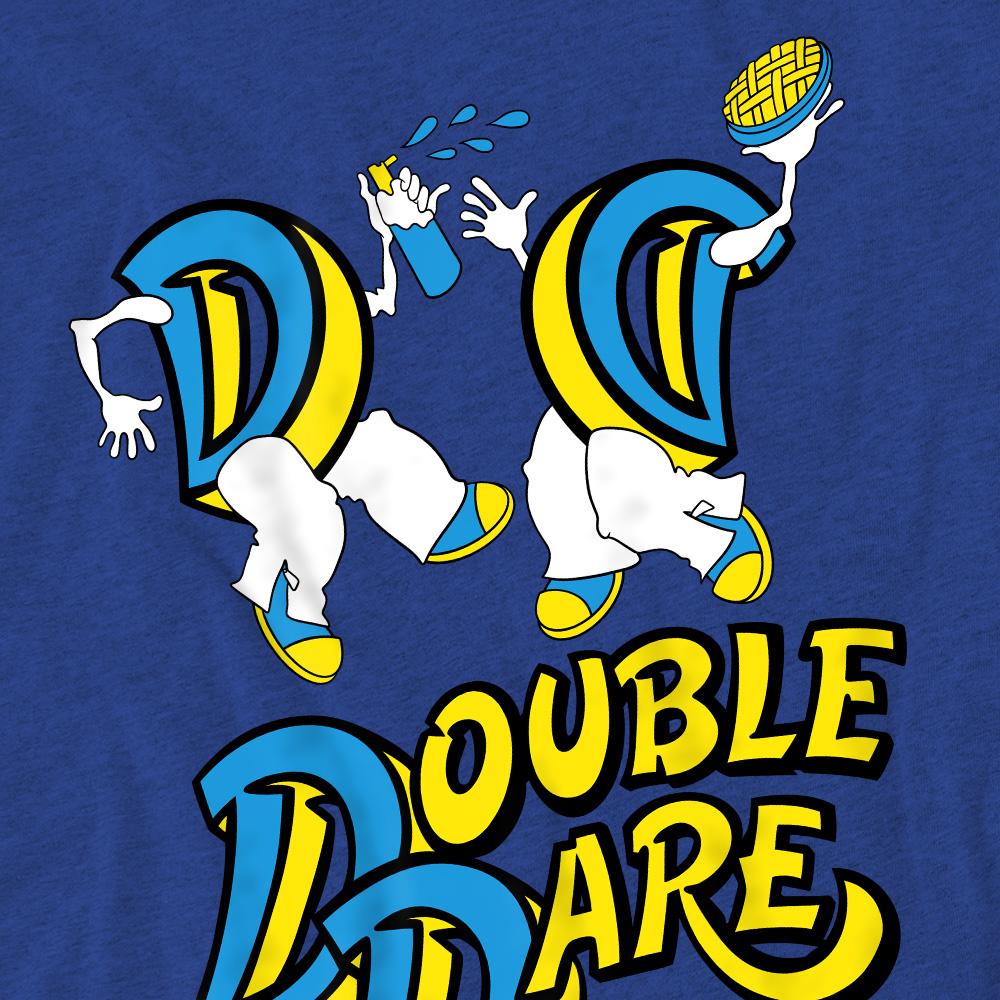 Royal Blue - Pack Shot - Double Dare Unisex Adult Vintage Logo T-Shirt
