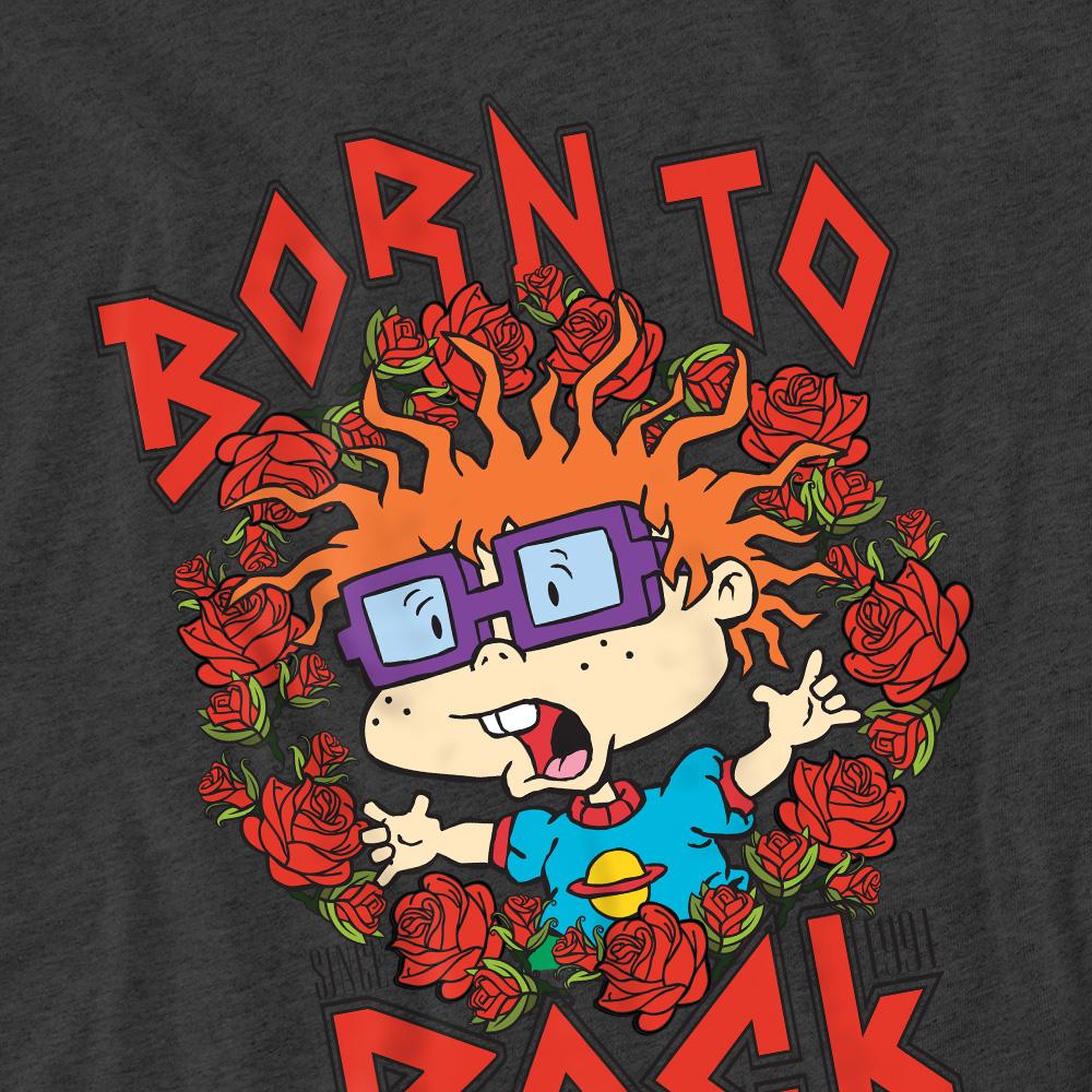 Charcoal - Pack Shot - Rugrats Unisex Adult Chucky Was Born To Rock T-Shirt