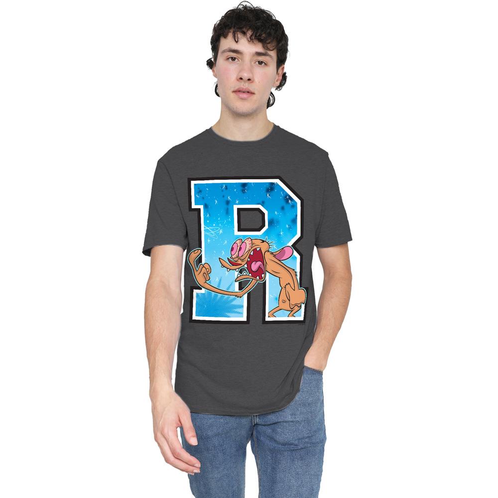Charcoal - Lifestyle - Ren & Stimpy Unisex Adult R Is For Ren T-Shirt
