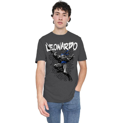 Charcoal - Lifestyle - Teenage Mutant Ninja Turtles Unisex Adult Leonardo T-Shirt