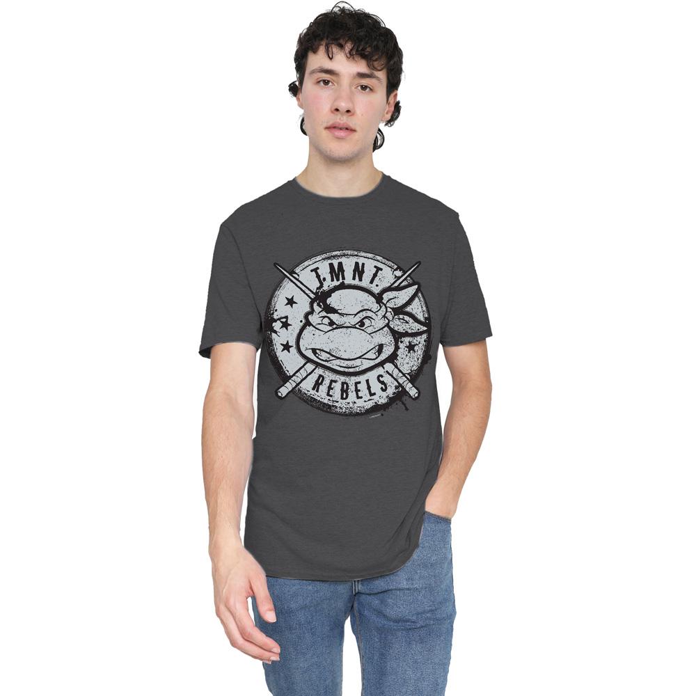 Charcoal - Lifestyle - Teenage Mutant Ninja Turtles Unisex Adult Rebels Distressed Logo T-Shirt