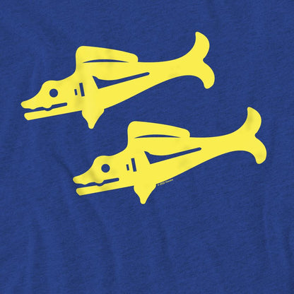 Royal Blue - Pack Shot - Legends of the Hidden Temple Unisex Adult Blue Barracudas T-Shirt