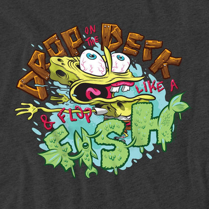 Charcoal - Pack Shot - SpongeBob SquarePants Unisex Adult Drop And Flop T-Shirt