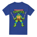 Royal Blue - Front - Teenage Mutant Ninja Turtles Unisex Adult Leonardo Retro T-Shirt