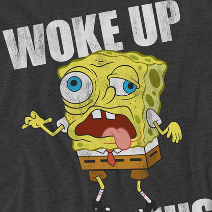 Charcoal - Pack Shot - SpongeBob SquarePants Unisex Adult Woke Up Like This Meme T-Shirt