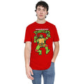 Red - Side - Teenage Mutant Ninja Turtles Unisex Adult Raphael Retro T-Shirt