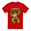 Red - Front - Teenage Mutant Ninja Turtles Unisex Adult Raphael Retro T-Shirt