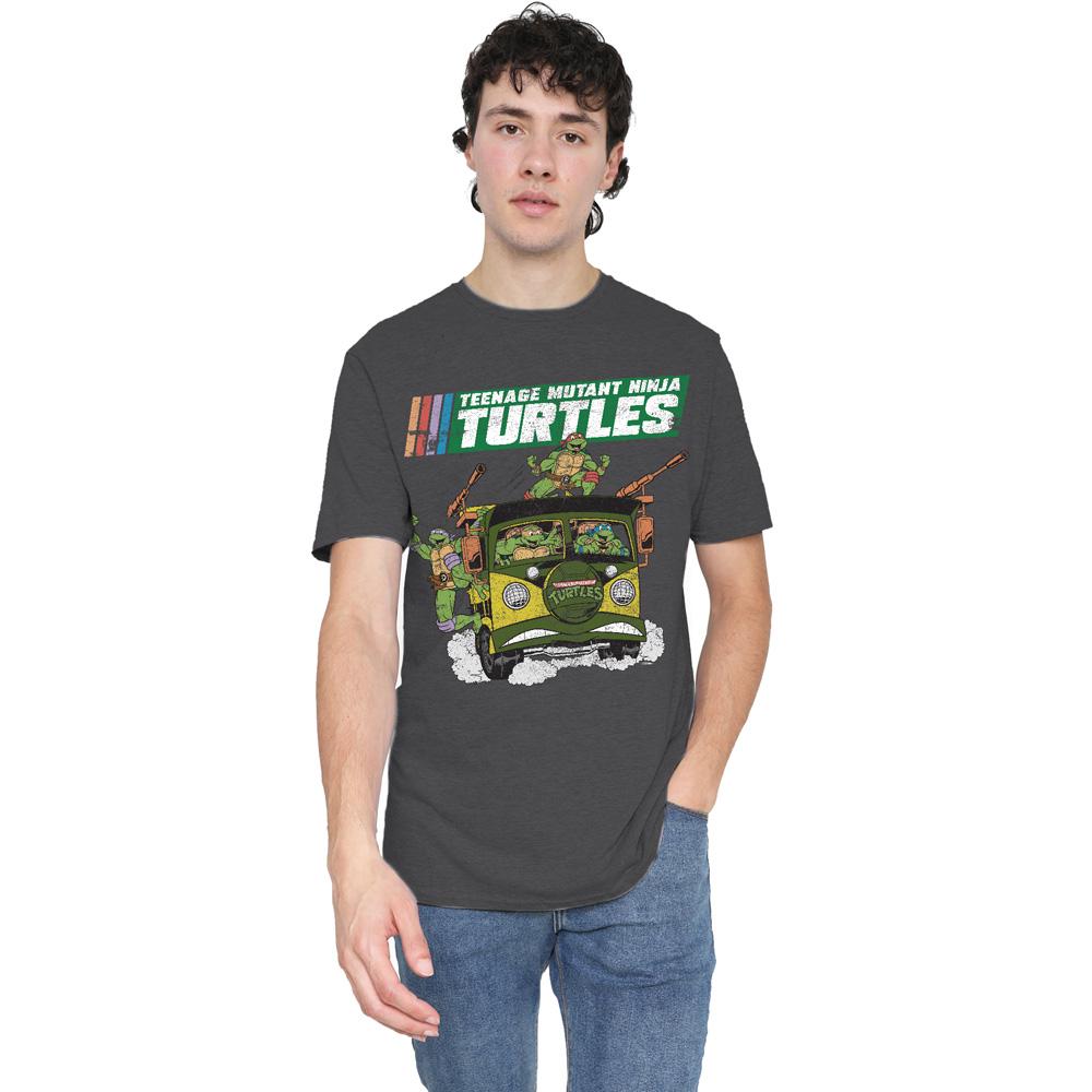 Charcoal - Side - Teenage Mutant Ninja Turtles Unisex Adult Van T-Shirt