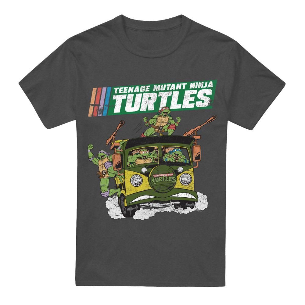 Charcoal - Front - Teenage Mutant Ninja Turtles Unisex Adult Van T-Shirt