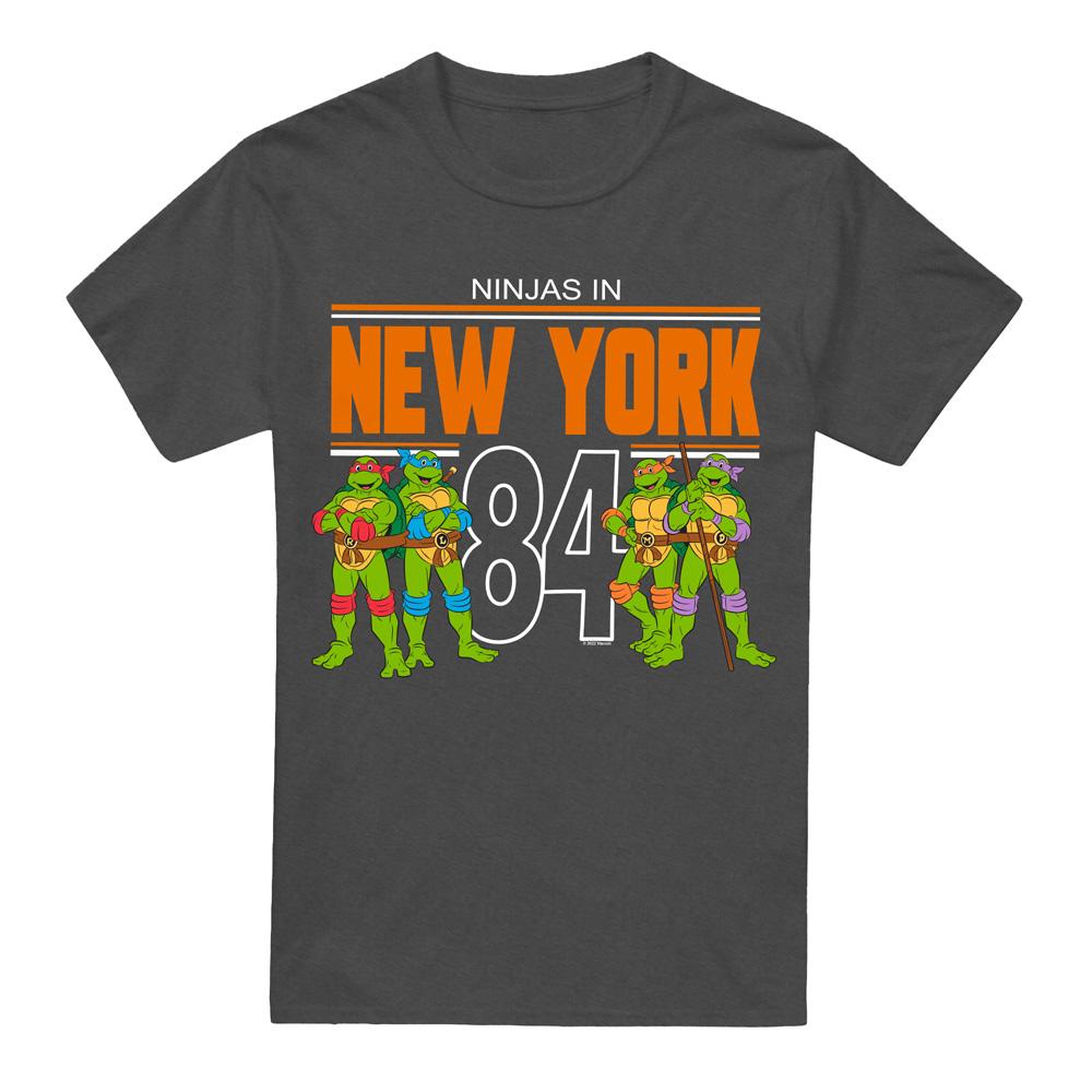 Charcoal - Front - Teenage Mutant Ninja Turtles Unisex Adult TMNT NYC T-Shirt