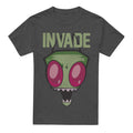 Charcoal - Front - Invader Zim Unisex Adult Invade T-Shirt