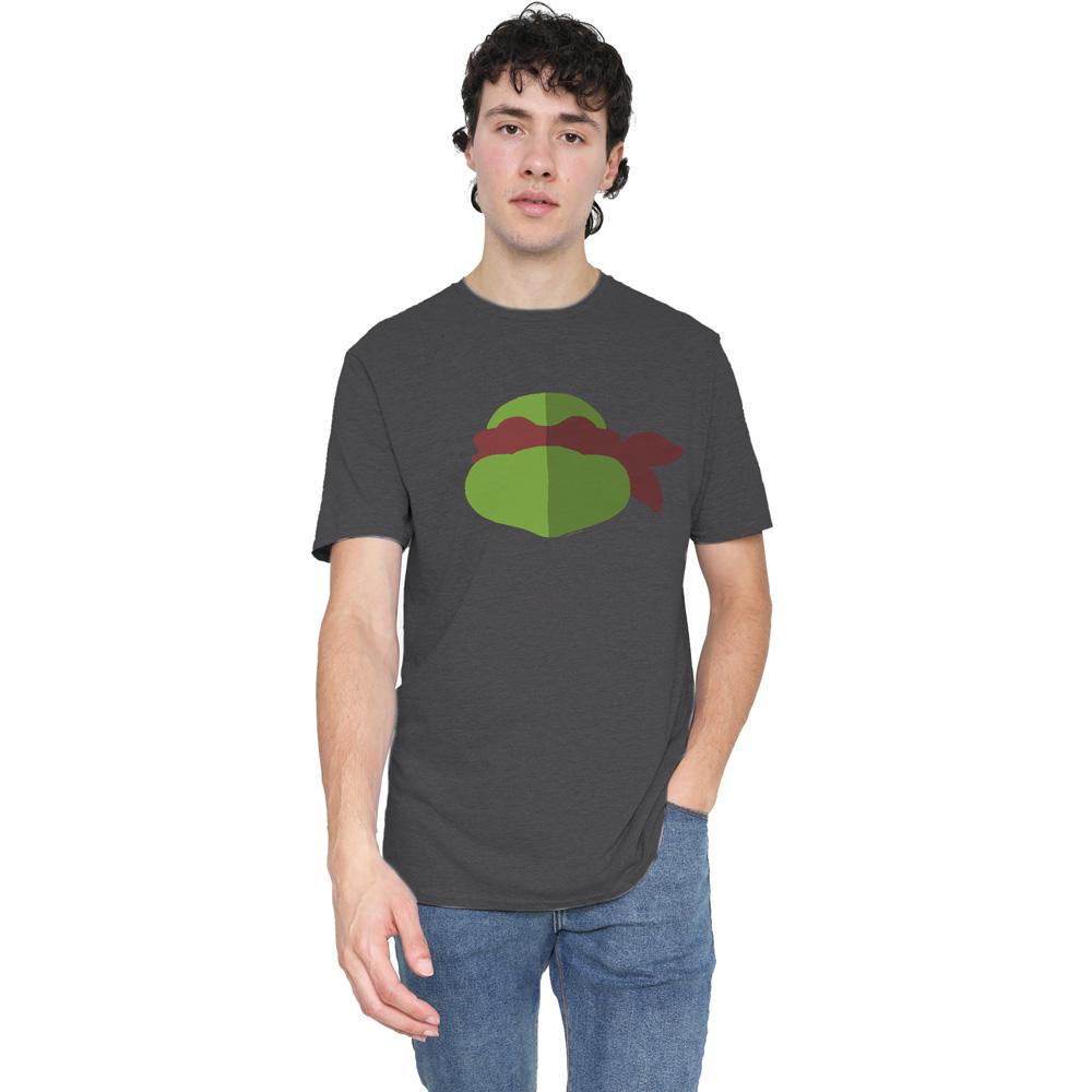 Charcoal - Side - Teenage Mutant Ninja Turtles Unisex Adult Raphael Face T-Shirt