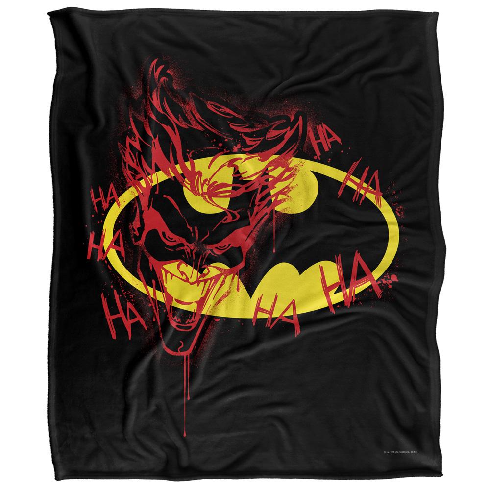 Multicoloured - Back - Batman Graffiti The Joker Blanket