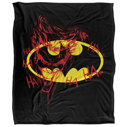Multicoloured - Back - Batman Graffiti The Joker Blanket