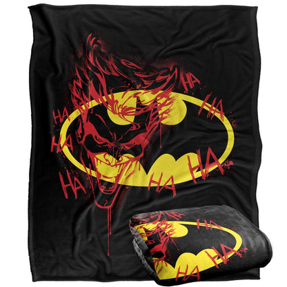 Multicoloured - Front - Batman Graffiti The Joker Blanket