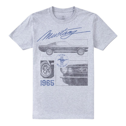 Sports Grey - Front - Ford Mens Mustang 1965 T-Shirt