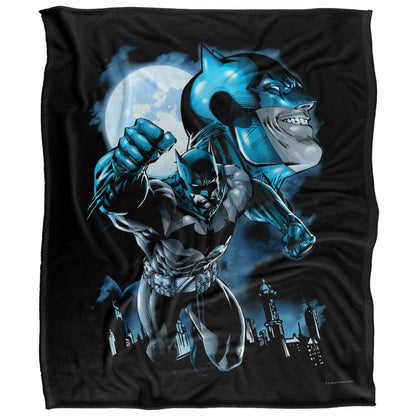 Multicoloured - Back - Batman Action Pose Blanket