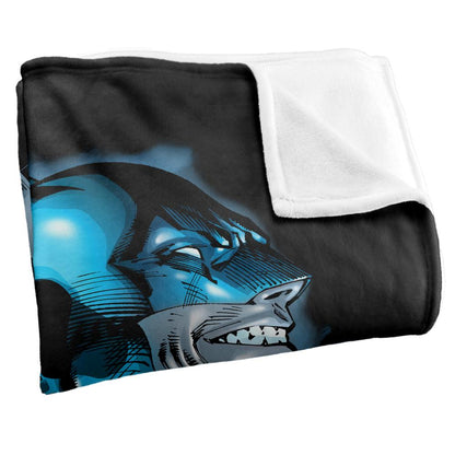 Multicoloured - Side - Batman Action Pose Blanket