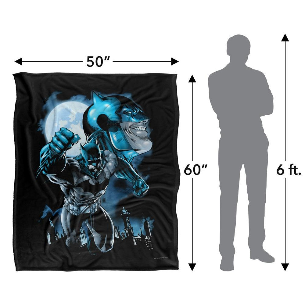 Multicoloured - Pack Shot - Batman Action Pose Blanket
