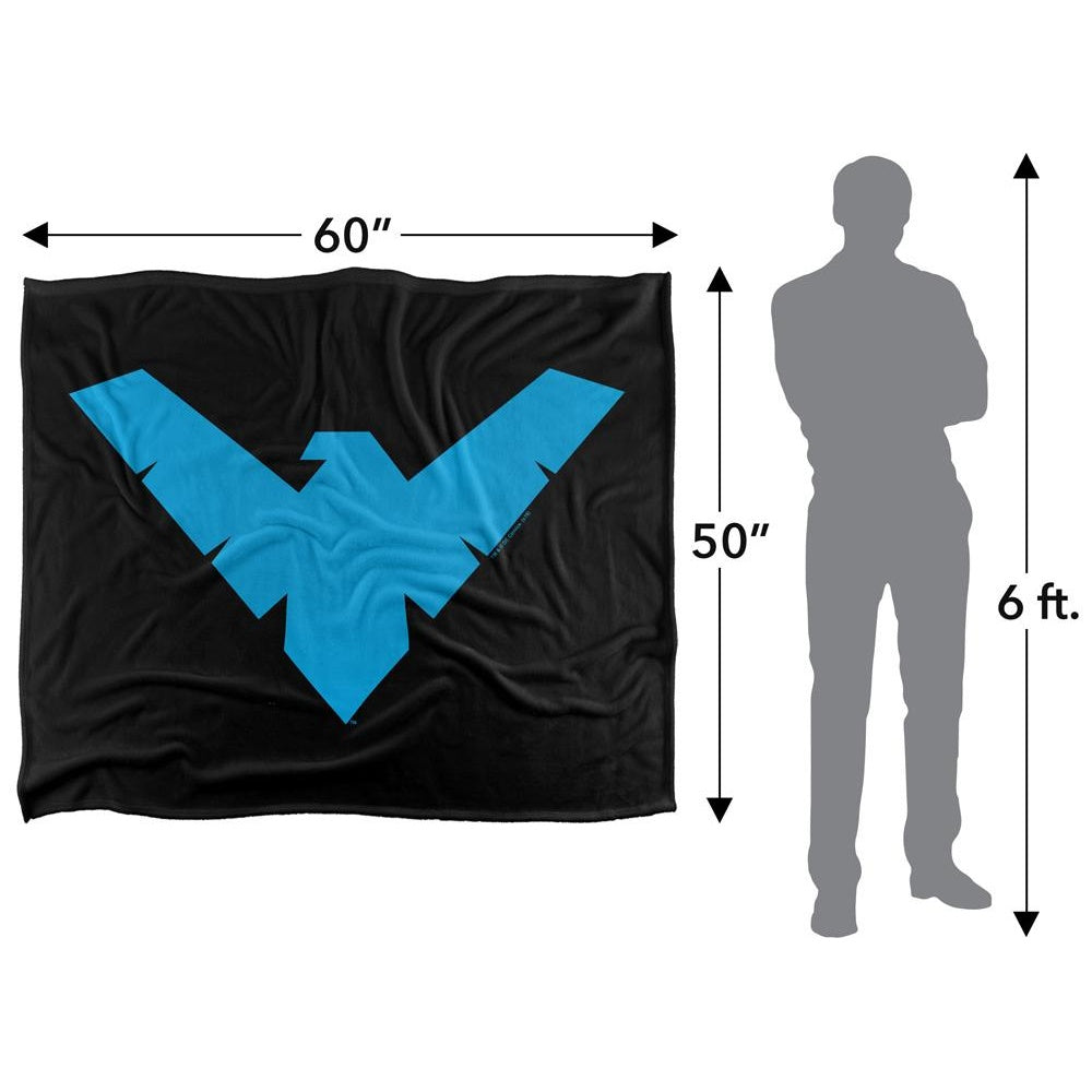 Multicoloured - Pack Shot - Batman Logo Nightwing Blanket