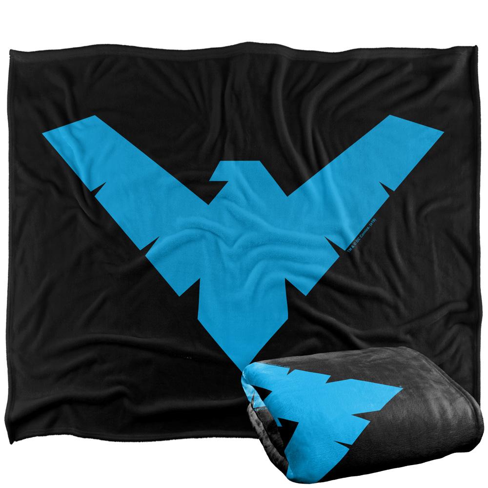 Multicoloured - Front - Batman Logo Nightwing Blanket