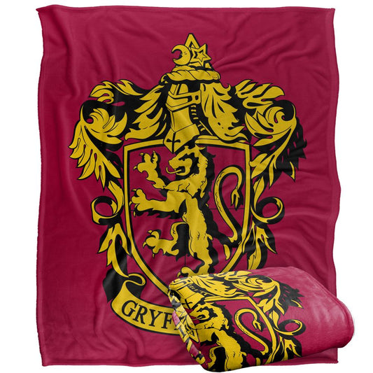 Multicoloured - Front - Harry Potter Gryffindor Crest Blanket