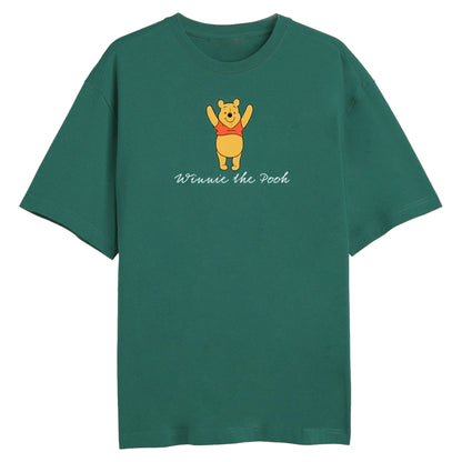 Forest Green - Front - Winnie the Pooh Womens-Ladies Yay T-Shirt