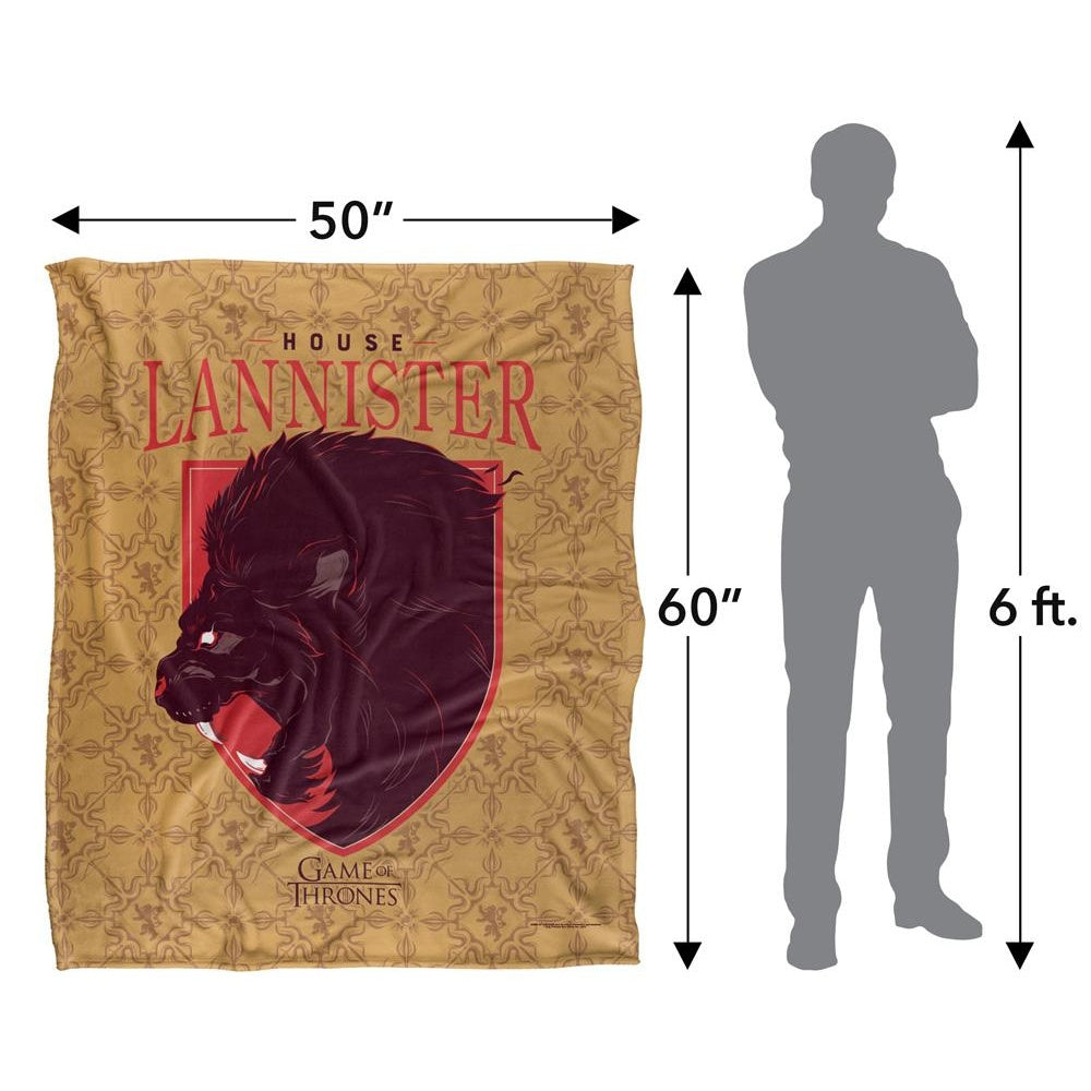 Multicoloured - Pack Shot - Game Of Thrones House Lannister Blanket