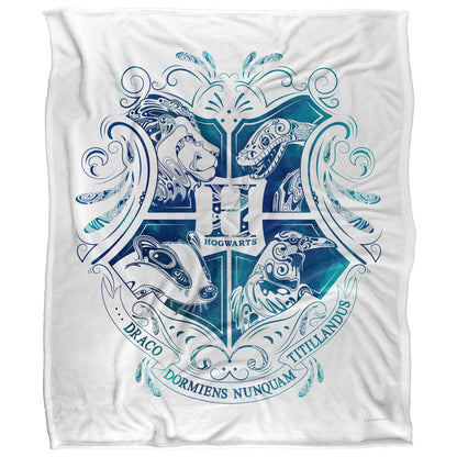 Multicoloured - Back - Harry Potter Hogwarts Abstract Blanket