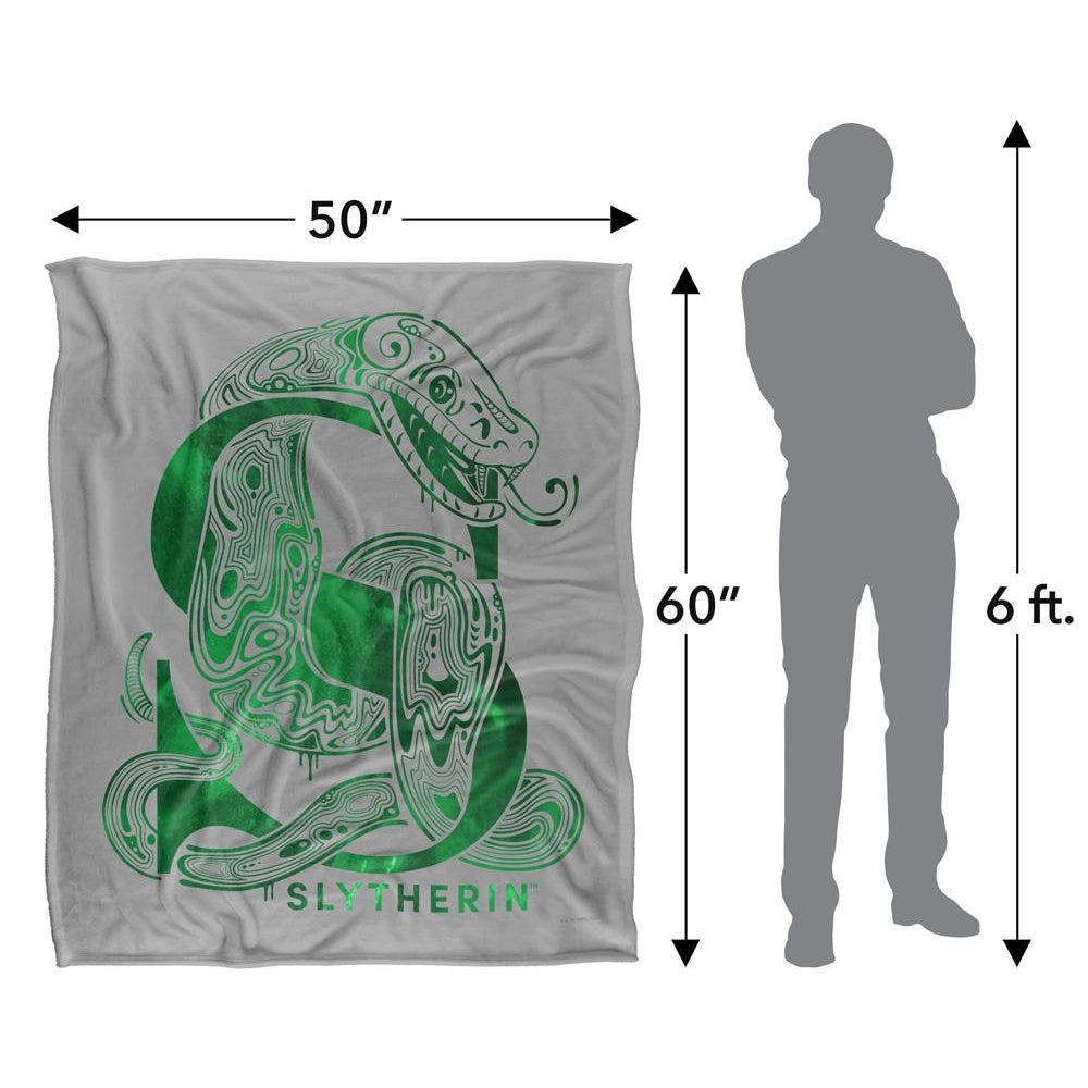 Multicoloured - Pack Shot - Harry Potter Slytherin Abstract Blanket