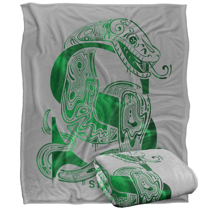 Multicoloured - Front - Harry Potter Slytherin Abstract Blanket